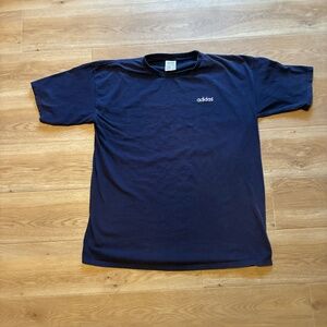 90s Adidas Made in USA embroidered logo dark blue tee men’s XL vintage Authentic